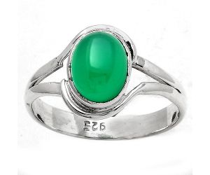 Natural Green Onyx Ring size-7.5 SDR135051 R-1145, 7x9 mm