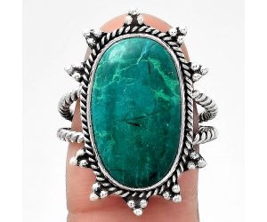 Natural Azurite Chrysocolla Ring size-8 SDR135194 R-1234, 12x19 mm