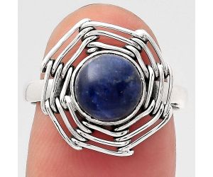 Natural Sodalite Ring size-8 SDR136803 R-1445, 8x8 mm