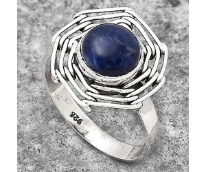 Natural Sodalite Ring size-8 SDR136803 R-1445, 8x8 mm