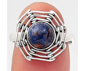 Natural Sodalite Ring size-7.5 SDR136817 R-1445, 8x8 mm