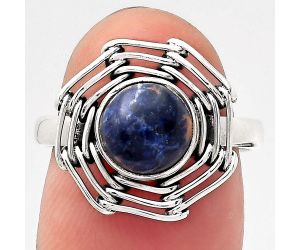 Natural Sodalite Ring size-7.5 SDR136826 R-1445, 8x8 mm