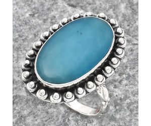 Natural Smithsonite Ring size-8.5 SDR136942 R-1124, 12x20 mm
