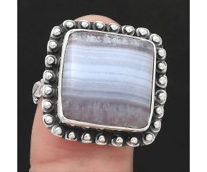 Blue Lace Agate - South Africa Ring size-8.5 SDR136986 R-1124, 15x16 mm