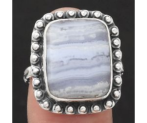 Blue Lace Agate - South Africa Ring size-8 SDR136988 R-1124, 13x16 mm