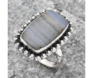 Blue Lace Agate - South Africa Ring size-8 SDR136989 R-1124, 11x18 mm
