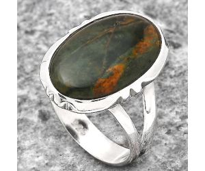 Natural Turkish Rainforest Chrysocolla Ring size-8 SDR137778 R-1657, 11x18 mm