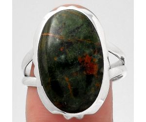 Natural Turkish Rainforest Chrysocolla Ring size-9 SDR137799 R-1657, 12x20 mm