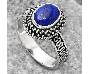 Filigree - Lapis - Afghanistan Ring size-7.5 SDR138020 R-1623, 7x9 mm