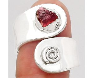 Adjustable - Pink Tourmaline Rough Ring size-7 SDR138598 R-1374, 6x7 mm