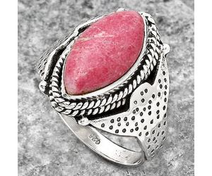Natural Pink Thulite - Norway Ring size-8 SDR138655 R-1651, 7x14 mm