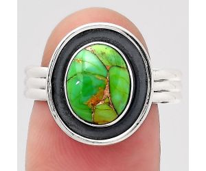 Copper Green Turquoise - Arizona Ring size-8 SDR138862 R-1468, 8x10 mm
