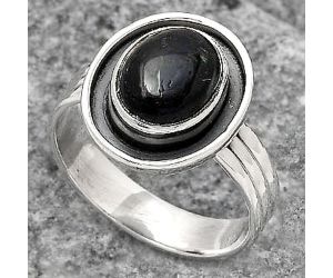 Natural Nuummite Ring size-8 SDR138865 R-1468, 8x10 mm