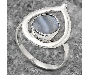 Blue Lace Agate - South Africa Ring size-7.5 SDR138974 R-1487, 8x9 mm