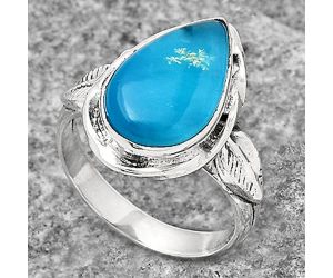 Natural Smithsonite Ring size-7 SDR139171 R-1083, 9x16 mm