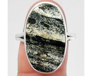 Natural Chrysotile Ring size-8.5 SDR139589 R-1005, 13x23 mm