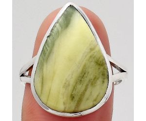 Natural Serpentine Ring size-8.5 SDR139687 R-1005, 14x20 mm