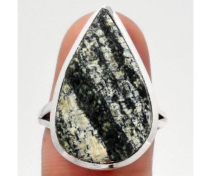 Natural Chrysotile Ring size-7 SDR139831 R-1005, 15x23 mm