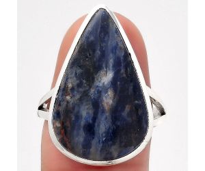 Natural Sodalite Ring size-8 SDR140226 R-1005, 15x23 mm