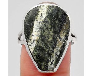 Natural Chrysotile Ring size-7.5 SDR140318 R-1005, 16x22 mm