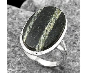 Natural Chrysotile Ring size-8 SDR140564 R-1005, 14x23 mm