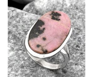 Natural Rhodonite Ring size-8 SDR140624 R-1005, 13x23 mm