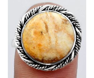 Natural Coral Jasper Ring size-8 SDR140834 R-1013, 15x15 mm