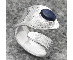 Adjustable - Natural Sodalite Ring size-6.5 SDR141337 R-1374, 5x7 mm