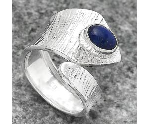 Adjustable - Natural Sodalite Ring size-6 SDR141340 R-1374, 5x7 mm