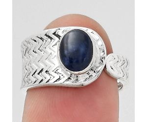 Adjustable - Natural Sodalite Ring size-6.5 SDR141595 R-1381, 6x8 mm