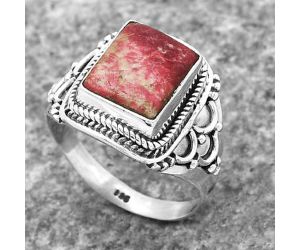 Natural Pink Thulite - Norway Ring size-8.5 SDR141669 R-1708, 9x11 mm