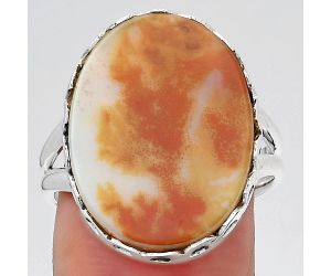 Natural Scenic Dendritic Agate Ring size-9 SDR145259, 16x21 mm