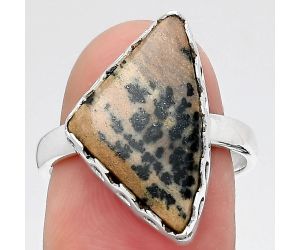 Natural Russian Honey Dendrite Opal Ring size-7.5 SDR145263 R-1428, 12x19 mm