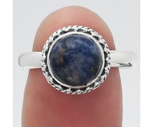 Natural Sodalite Ring size-8.5 SDR145665 R-1262, 9x9 mm