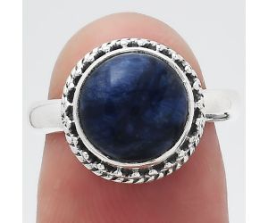 Natural Sodalite Ring size-7 SDR145686 R-1196, 10x10 mm