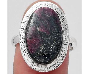 Natural Russian Eudialyte Ring size-8 SDR145801 R-1649, 11x18 mm