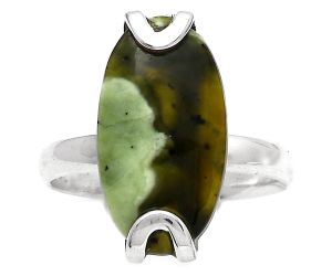 Natural Chrome Chalcedony Ring size-9 SDR145858 R-1479, 10x19 mm