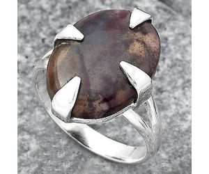 Natural Purple Cow Jasper Ring size-8 SDR146535 R-1305, 13x18 mm