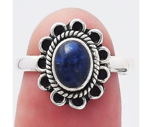 Natural Sodalite Ring size-7 SDR146710 R-1256, 6x8 mm