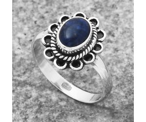 Natural Sodalite Ring size-7 SDR146710 R-1256, 6x8 mm