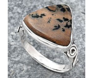 Natural Russian Honey Dendrite Opal Ring size-9.5 SDR146767 R-1315, 15x17 mm