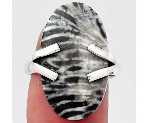 Natural Stingray Coral Ring size-8 SDR147005, 15x25 mm