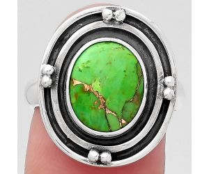 Copper Green Turquoise - Arizona Ring size-7 SDR147137 R-1391, 9x11 mm