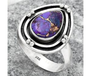 Copper Purple Turquoise - Arizona Ring size-8.5 SDR147142 R-1391, 8x12 mm