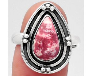 Natural Pink Thulite - Norway Ring size-9 SDR147146 R-1391, 9x14 mm