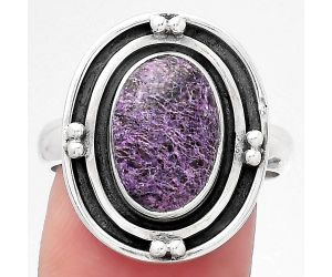 Natural Purpurite - South Africa Ring size-8.5 SDR147157 R-1391, 8x12 mm