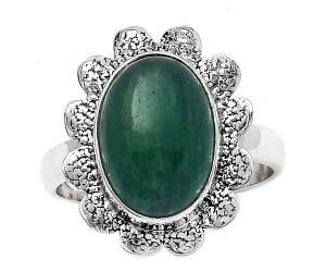 Natural Green Aventurine Ring size-8.5 SDR147201 R-1241, 10x14 mm