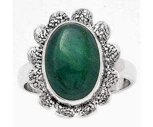 Natural Green Aventurine Ring size-8.5 SDR147203 R-1241, 10x14 mm