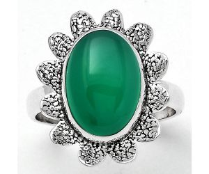 Natural Green Onyx Ring size-8.5 SDR147207 R-1241, 10x14 mm