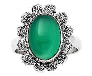 Natural Green Onyx Ring size-9 SDR147219 R-1241, 10x14 mm